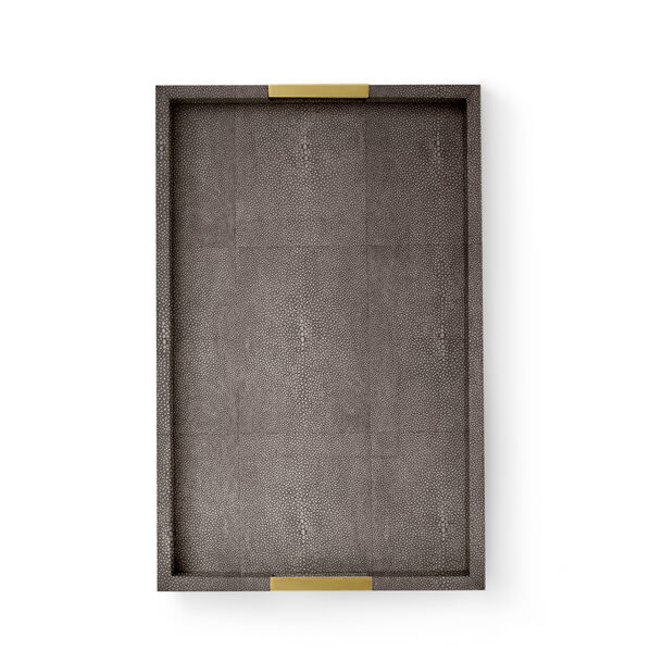 Поднос Chocolate Shagreen AERIN 23084526020 - photo 2